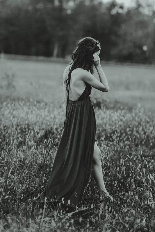 Yellow One Shoulder Maxi White Dress