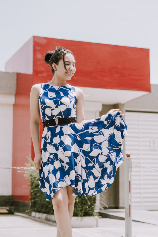 Royal Blue Knitted Maxi Long Sleeve Dress